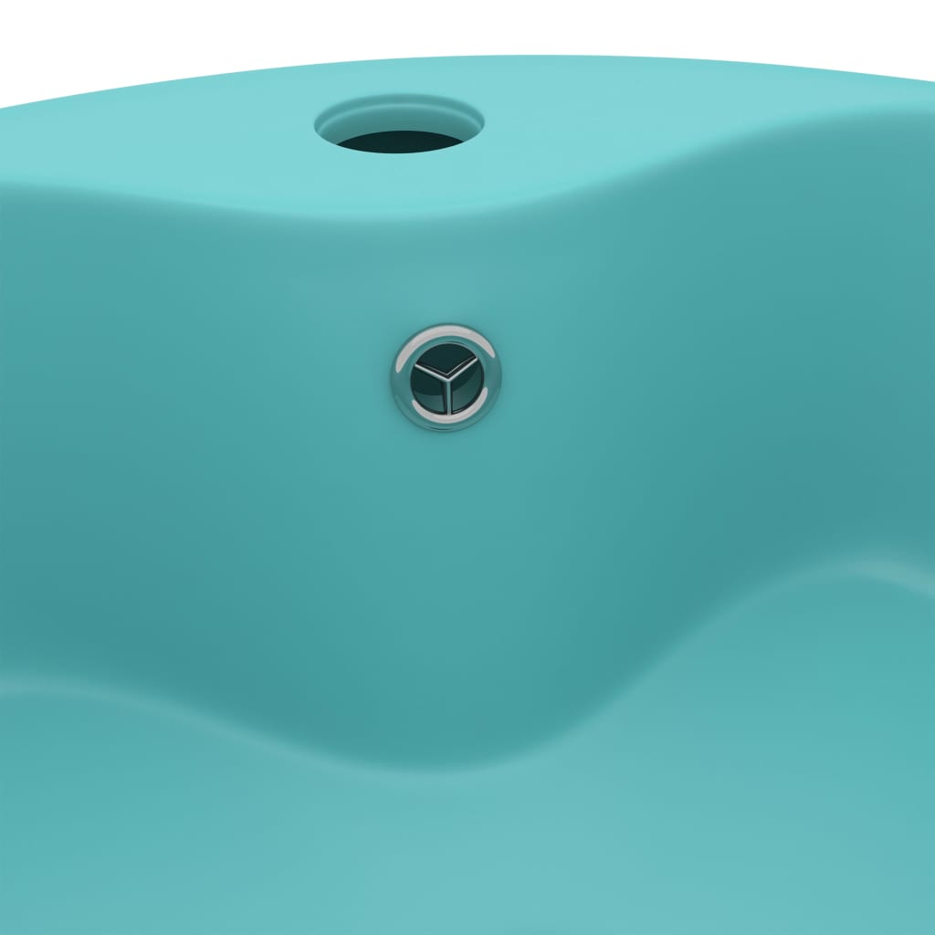 Lavandino con Troppopieno Verde Chiaro Opaco 36x13 cm Ceramica | homemem39