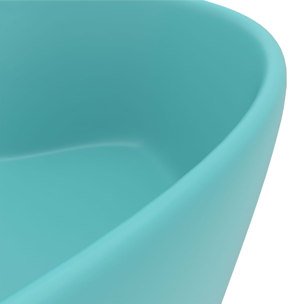 Lavandino con Troppopieno Verde Chiaro Opaco 36x13 cm Ceramica | homemem39