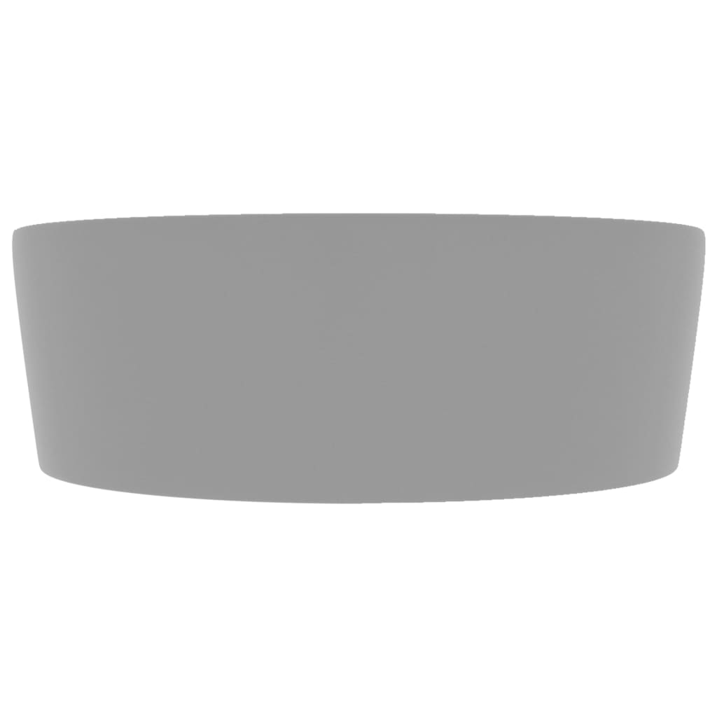 Sink with Overflow Light Gray Matt 36x13 cm Ceramic