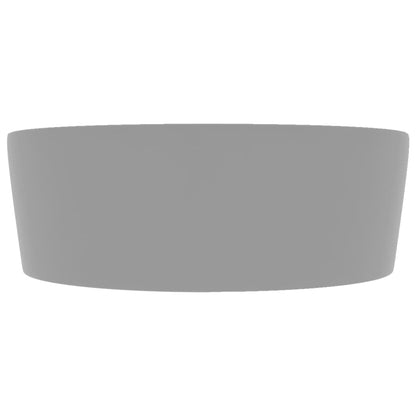 Sink with Overflow Light Gray Matt 36x13 cm Ceramic