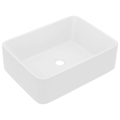 Lavandino Luxury Bianco Opaco 41x30x12 cm in Ceramica - homemem39
