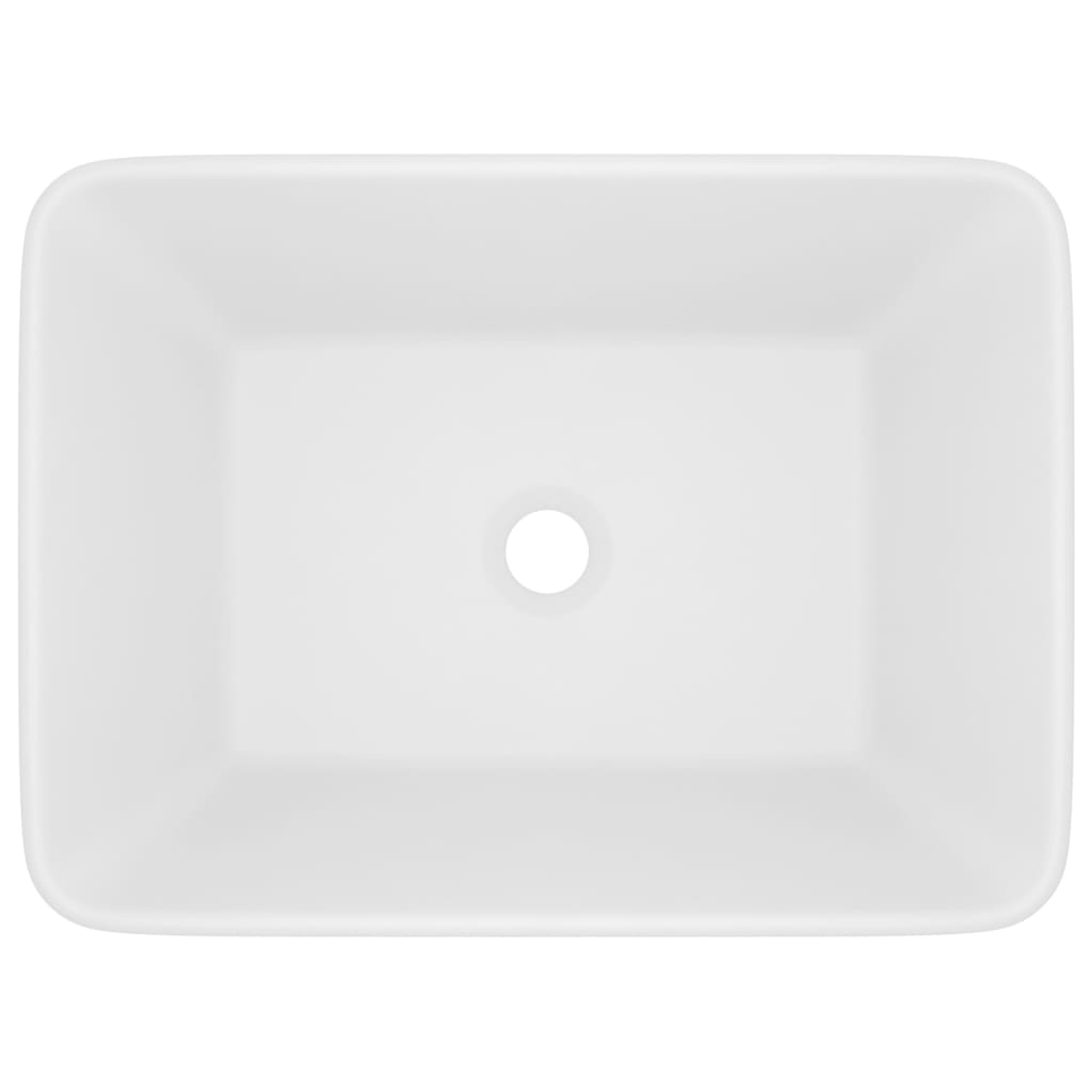 Lavandino Luxury Bianco Opaco 41x30x12 cm in Ceramica - homemem39