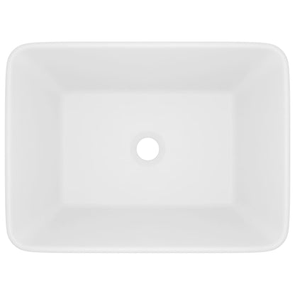 Lavandino Luxury Bianco Opaco 41x30x12 cm in Ceramica - homemem39