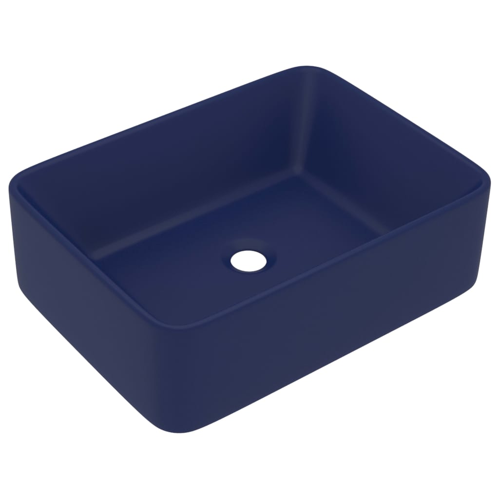 Lavandino Luxury Blu Scuro Opaco 41x30x12 cm in Ceramica - homemem39