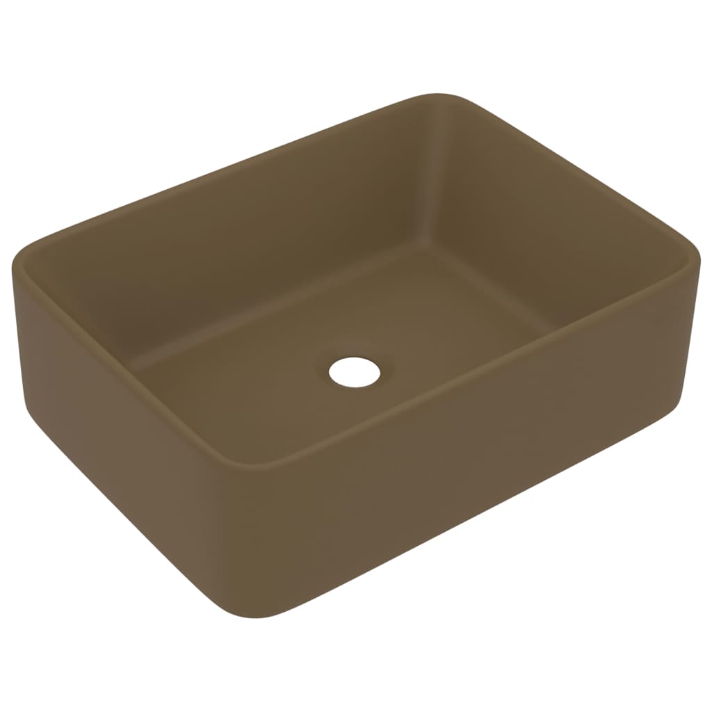 Lavandino Luxury Crema Opaco 41x30x12 cm in Ceramica - homemem39