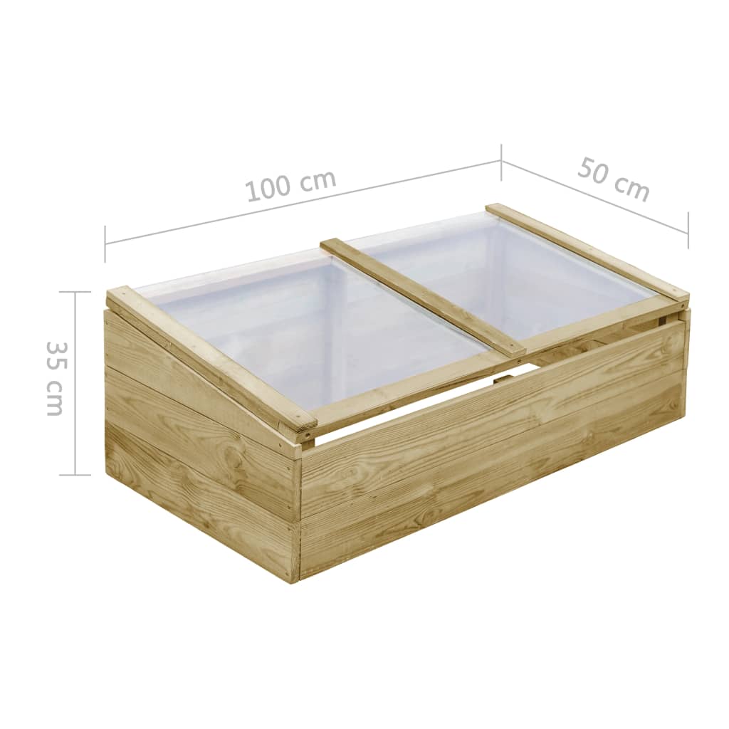 Serre 2 pz in Legno di Pino Impregnato 100x50x35 cm | homemem39
