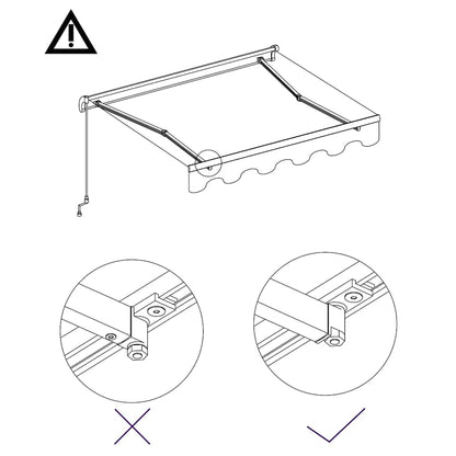 Tenda da Sole Retrattile Manuale 300x250 cm Crema | homemem39