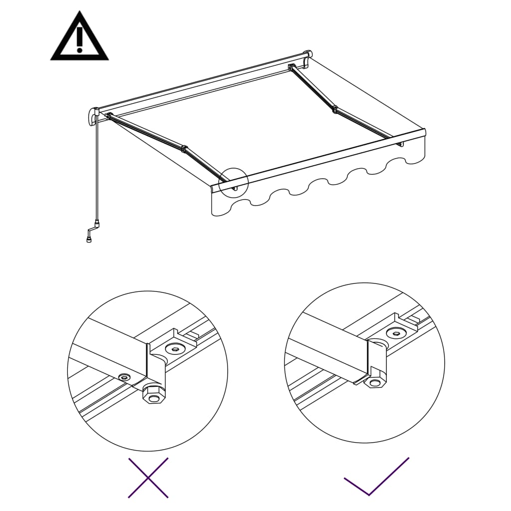 Tenda da Sole Retrattile Manuale 300x250 cm Gialla e Bianca | homemem39