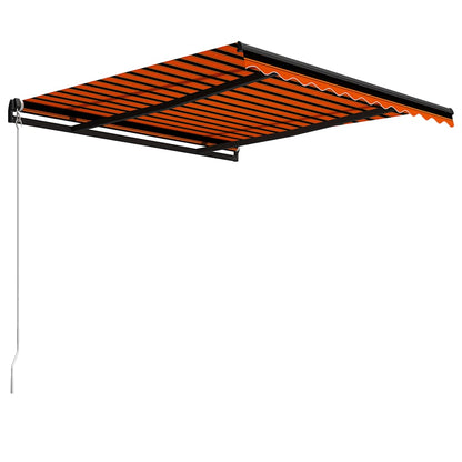 Tenda da Sole Retrattile Manuale 350x250 cm Arancione e Marrone | homemem39