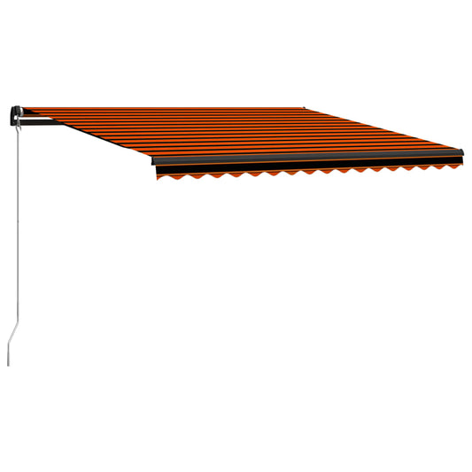 vidaXL Tenda da Sole Retrattile Manuale 400x300 cm Arancione e Marrone - homemem39