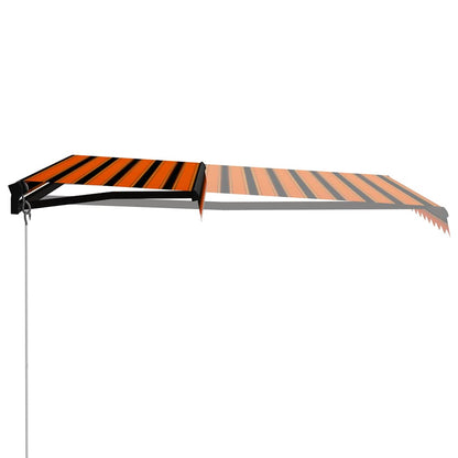 Tenda da Sole Retrattile con LED 350x250 cm Arancione e Marrone - homemem39