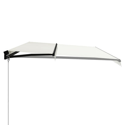 Tenda da Sole Retrattile Manuale con LED 600x300 cm Crema