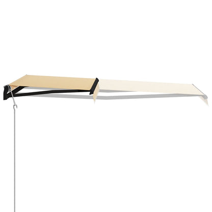 Tenda da Sole Retrattile Sensore e LED 300x250cm Giallo Bianca