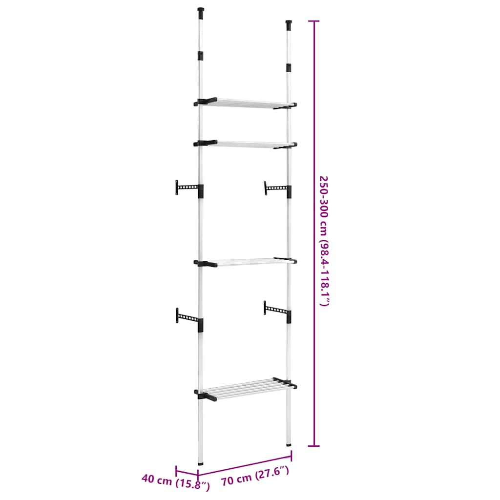 Sistema per Guardaroba Telescopico con Mensole in Alluminio