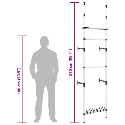 Sistema per Guardaroba Telescopico Aste Mensole in Alluminio