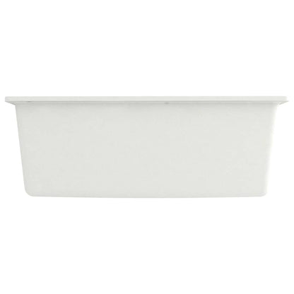 Lavello da Cucina con Foro Troppopieno Bianco in Granito | homemem39