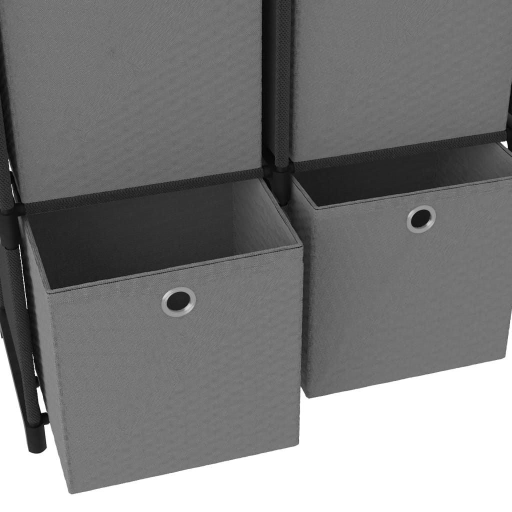 Mobile con 12 Scatole a Cubo Nero 69x30x72,5 cm in Tessuto | homemem39