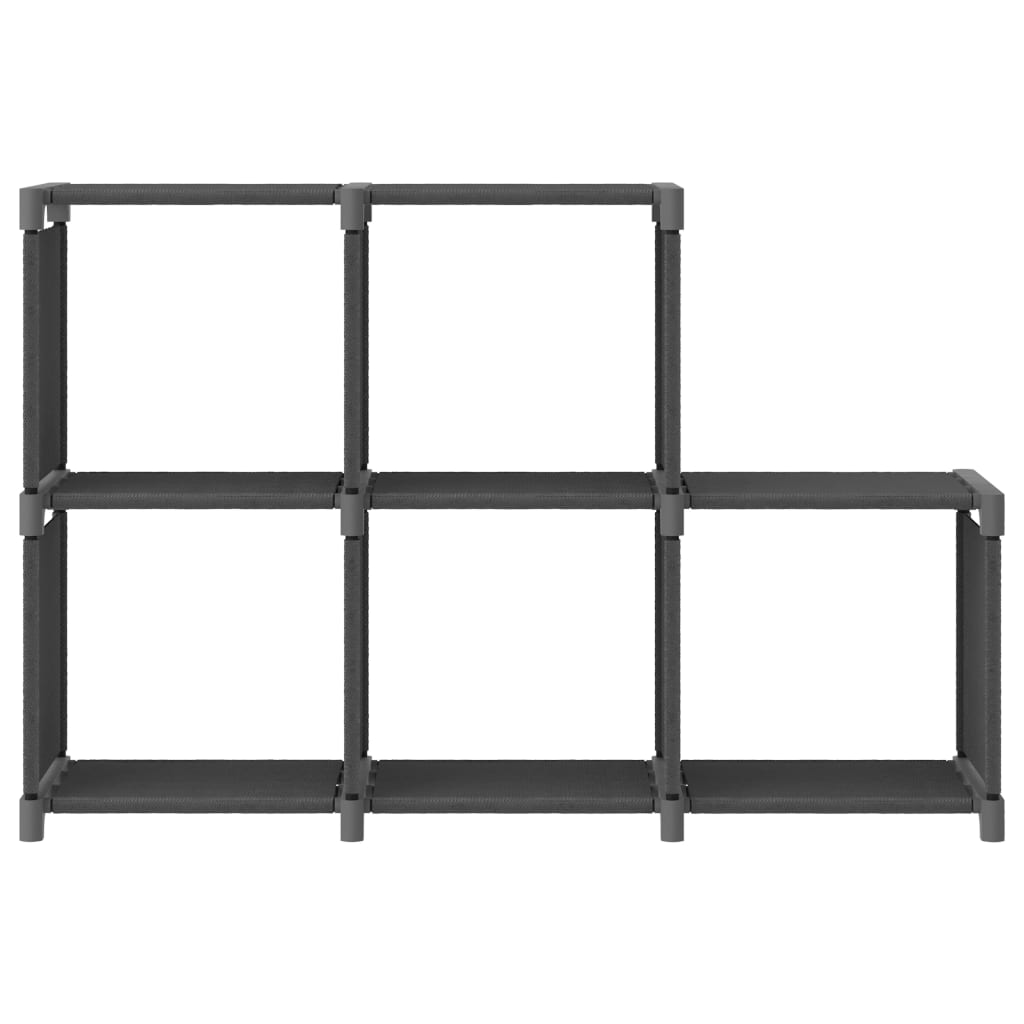 Mensola con 5 Vani a Cubo Grigia 103x30x72,5 cm in Tessuto | homemem39