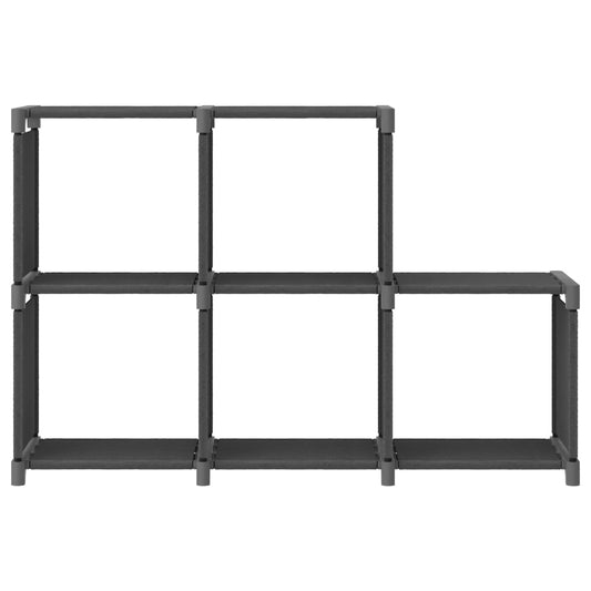 Mensola con 5 Vani a Cubo Grigia 103x30x72,5 cm in Tessuto | homemem39