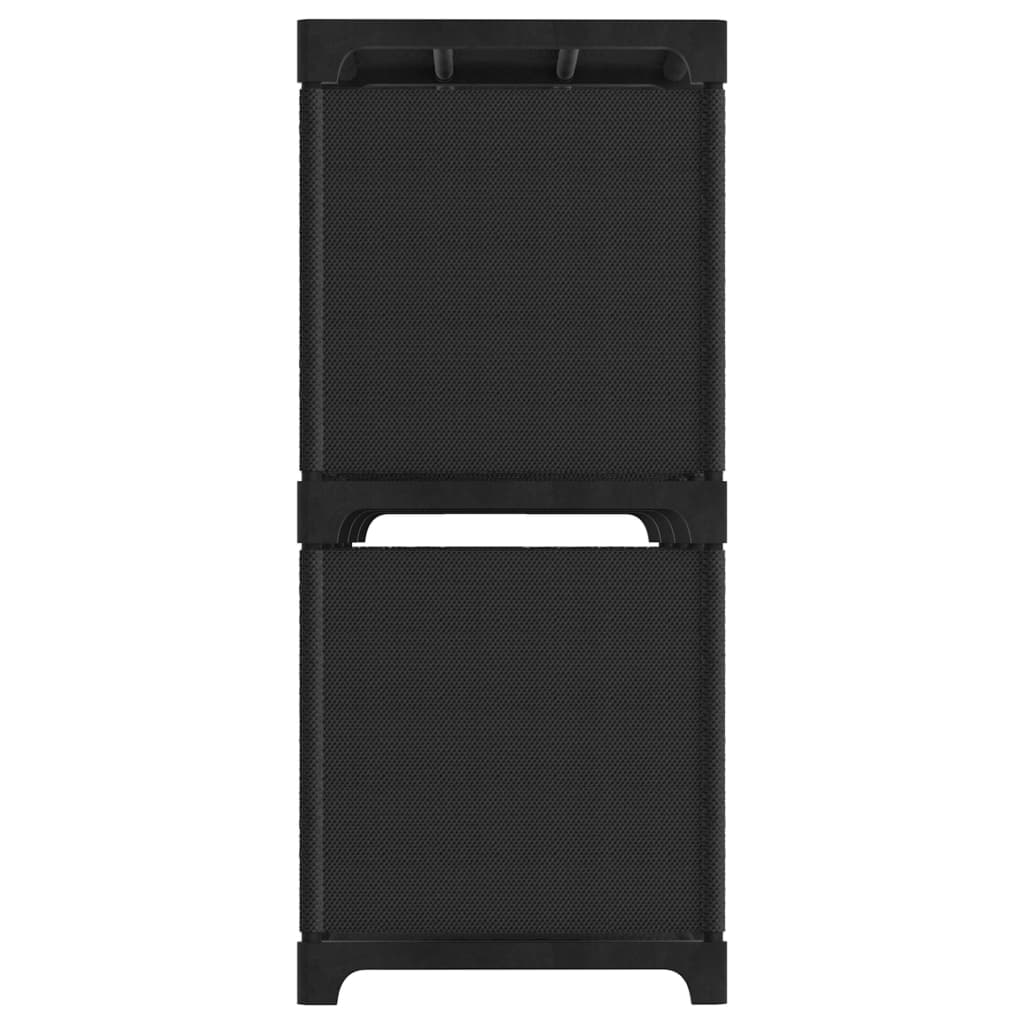 Mensola con 6 Vani a Cubo Nera 103x30x72,5 cm in Tessuto | homemem39