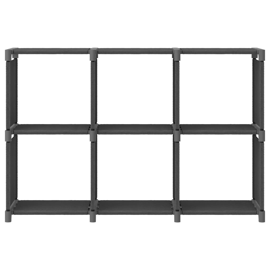 Mensola con 6 Vani a Cubo Grigia 103x30x72,5 cm in Tessuto | homemem39