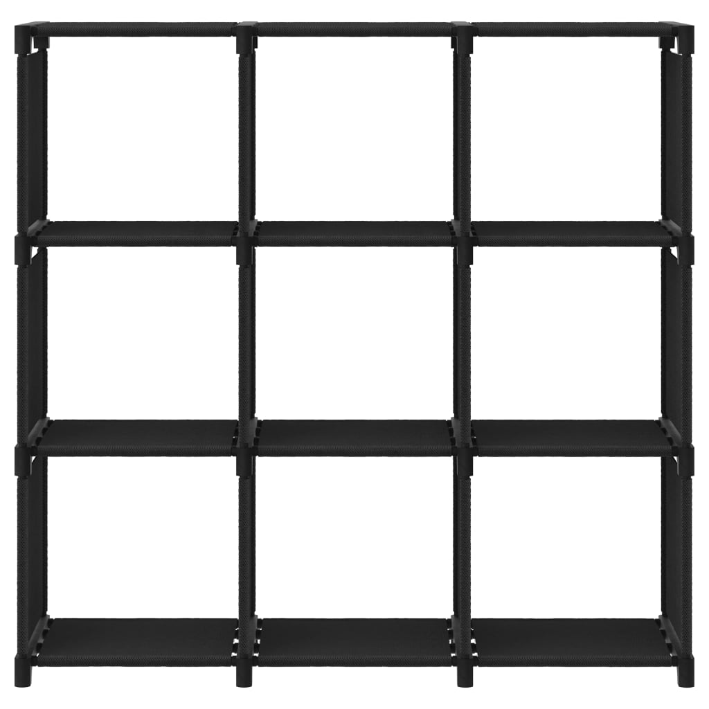 Mobile per 9 Scatole a Cubo Nero 103x30x107,5 cm in Tessuto - homemem39