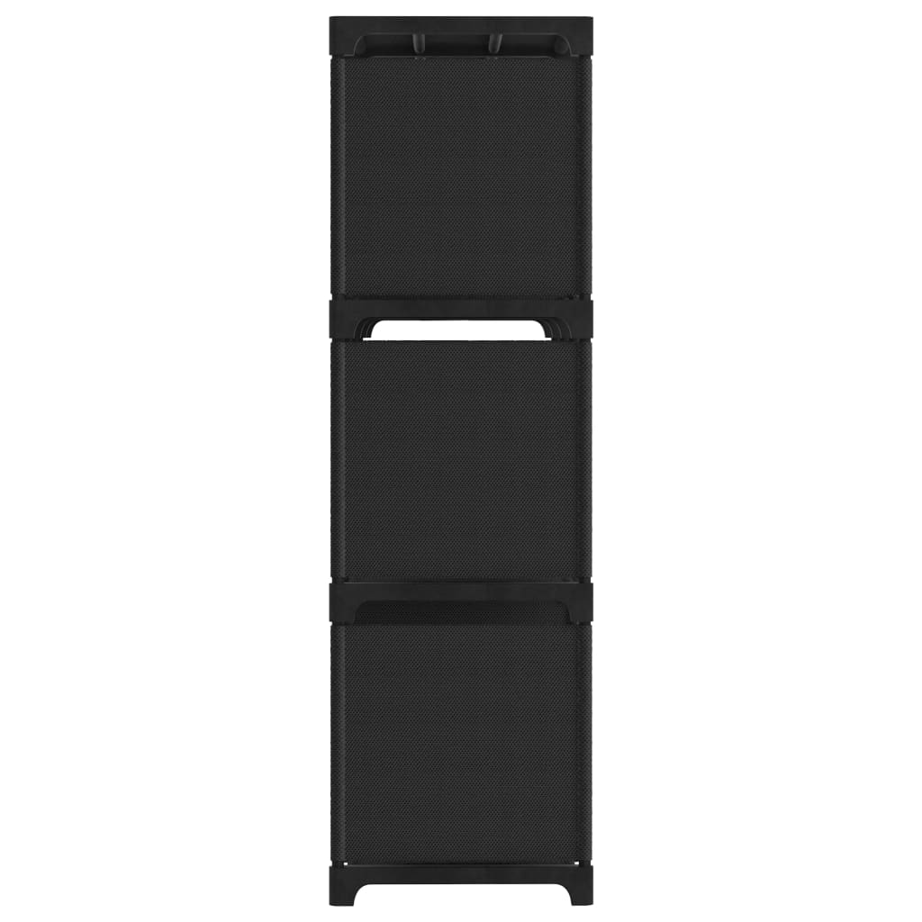 Mobile per 9 Scatole a Cubo Nero 103x30x107,5 cm in Tessuto - homemem39