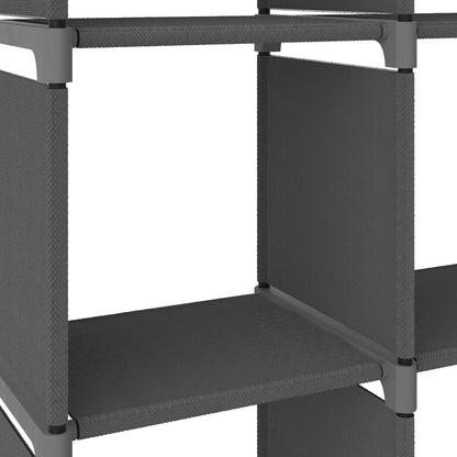 Mobile per 9 Scatole a Cubo Grigio 103x30x107,5 cm in Tessuto | homemem39