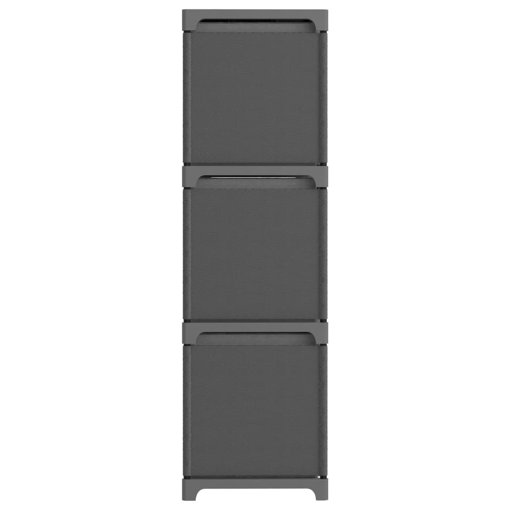Mobile con 9 Scatole a Cubo Grigio 103x30x107,5 cm in Tessuto | homemem39