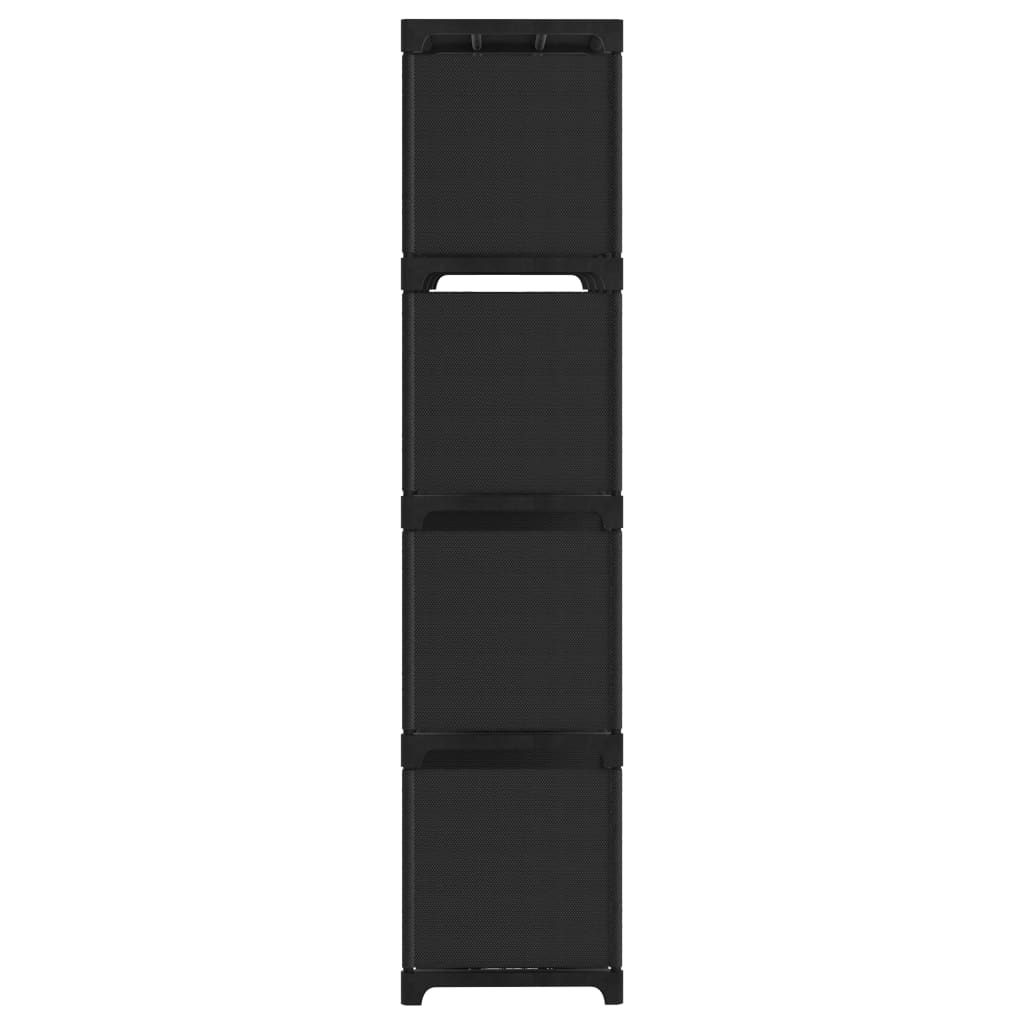 Mensola con 12 Vani a Cubo Nera 103x30x141 cm in Tessuto | homemem39