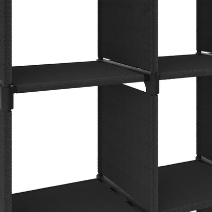 Mensola con 12 Vani a Cubo Nera 103x30x141 cm in Tessuto | homemem39