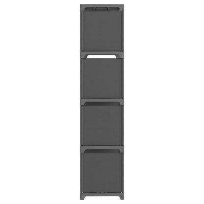 Mensola con 12 Vani a Cubo Grigia 103x30x141 cm in Tessuto | homemem39