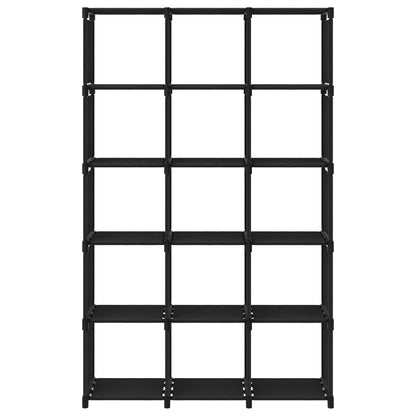 Mobile per 15 Scatole a Cubo Nero 103x30x175,5 cm in Tessuto | homemem39
