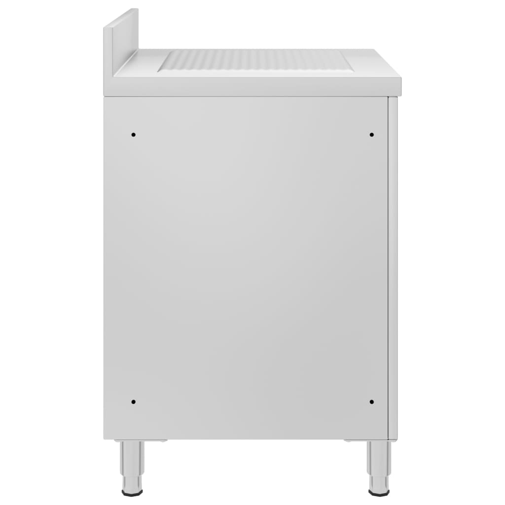 Mobiletto da Cucina Commerciale con Gocciolatoio Acciaio Inox - homemem39