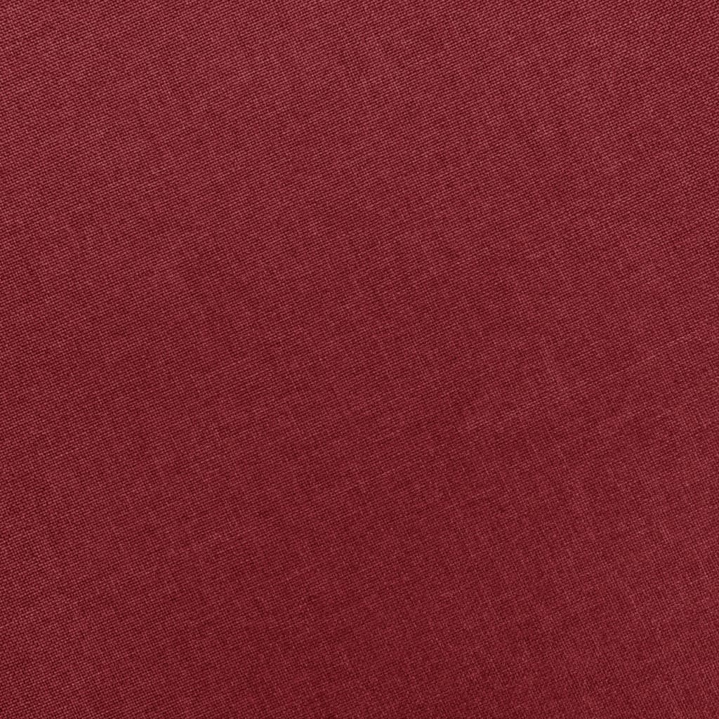 Poltrona con Poggiapiedi Rosso Vino in Tessuto