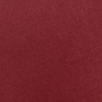 Poltrona con Poggiapiedi Rosso Vino in Tessuto