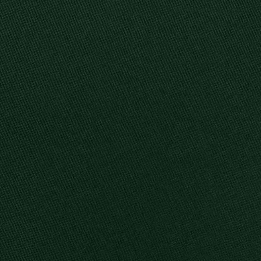 Poltrona con Poggiapiedi Verde Scuro in Tessuto