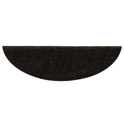 Tappetini per scale autoadesivi 15 pz 56x17x3 cm Marrone scuro semicircolari | homemem39