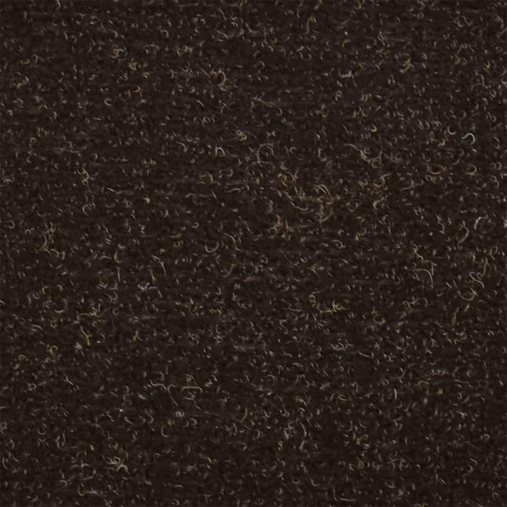 Tappetini per scale autoadesivi 15 pz 65x21x4 cm marrone scuro semicircolari grandi | homemem39