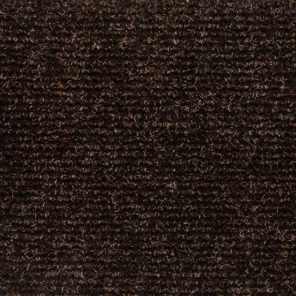 Tappetini per scale autoadesivi 15 pz 56x17x3 cm marrone semicircolari