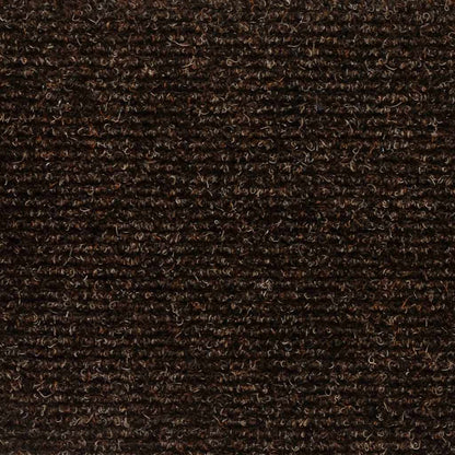 Tappetini per scale autoadesivi 15 pz 56x17x3 cm marrone