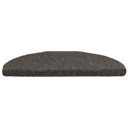 Tappetini per scale autoadesivi 15 pz 65x21x4 cm Antracite Semicircolari Grandi