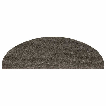 Tappetini per scale autoadesivi 15 pz 65x21x4 cm Antracite Semicircolari Grandi