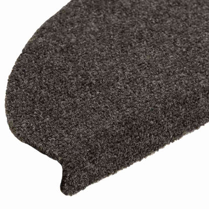 Tappetini per scale autoadesivi 15 pz 65x21x4 cm Antracite Semicircolari Grandi
