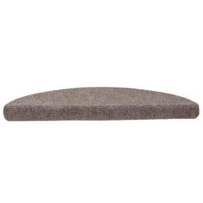 Tappetini per scale autoadesivi 15 pz 65x21x4 cm beige semicircolari grandi