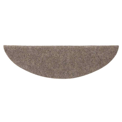Tappetini per scale autoadesivi 15 pz 65x21x4 cm beige semicircolari grandi