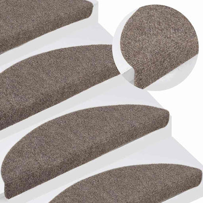 Tappetini per scale autoadesivi 15 pz 65x21x4 cm beige