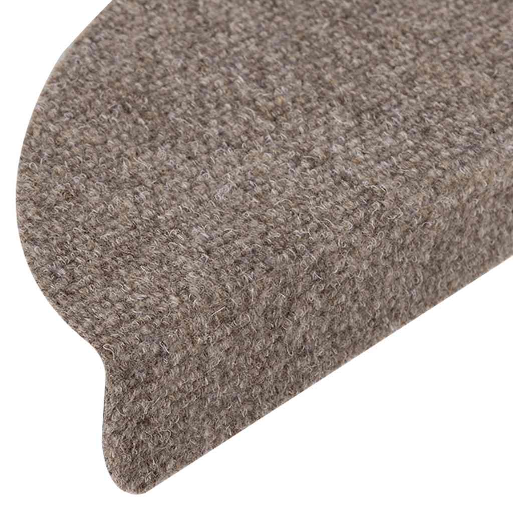 Tappetini per scale autoadesivi 15 pz 65x21x4 cm beige semicircolari grandi