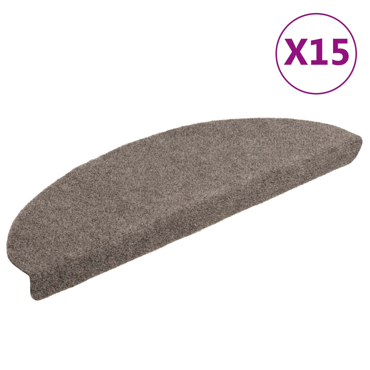 Tappetini per scale autoadesivi 15 pz 65x21x4 cm beige