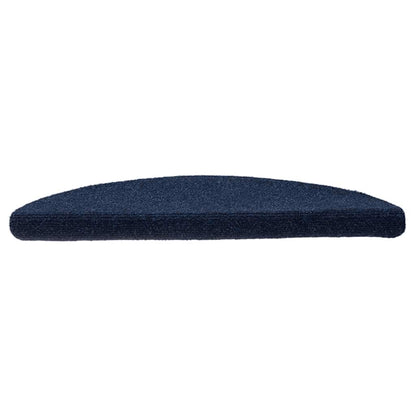 Tappetini per scale autoadesivi 15 pz 56x17x3 cm blu navy semicircolari - homemem39